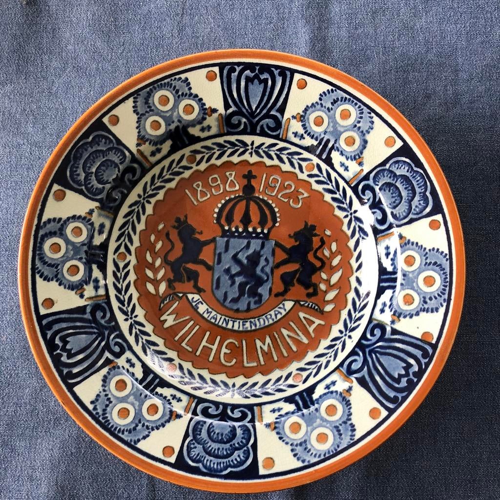 Herdenkingsbord Wilhelmina 1898-1923, Ophalen of Verzenden