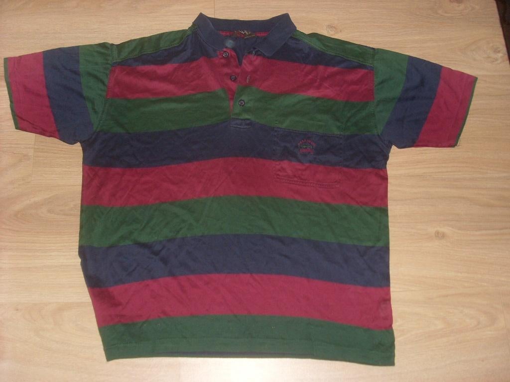 paul & shark polo L groen rood borstzak, Kleding | Heren, Verzenden, Zo goed als nieuw, Groen