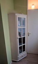 Hoekkast wit met glasdeur - 180x58 cm, Gebruikt, Met deur(en), 150 tot 200 cm, 50 tot 100 cm
