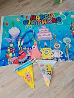 Spongebob spandoek en slingers, Ophalen of Verzenden, Zo goed als nieuw, Versiering, Verjaardag