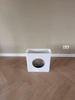 Moderne witte paraplubak met handige opening, Ophalen, Gebruikt, Metaal