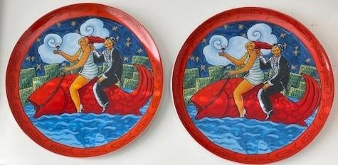 Jacques Tange 2 grote design borden "Name Artwork", Antiek en Kunst, Verzenden