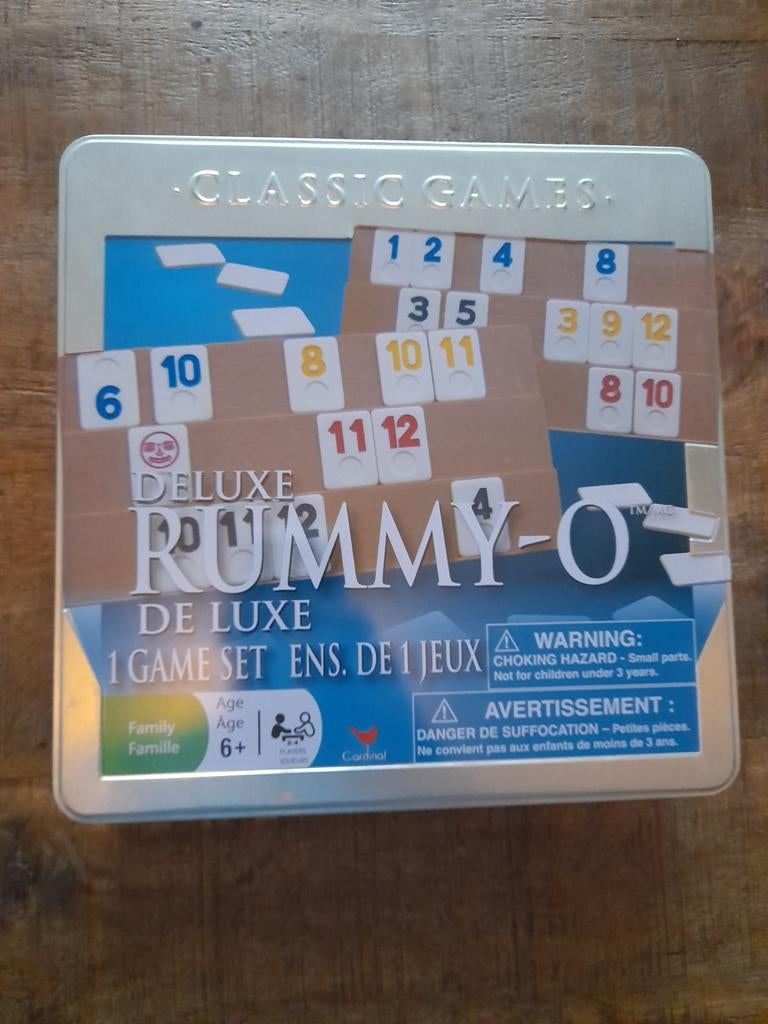 Deluxe Rummy-O Bordspel, Cardinal, Ophalen of Verzenden, Zo goed als nieuw, Een of twee spelers