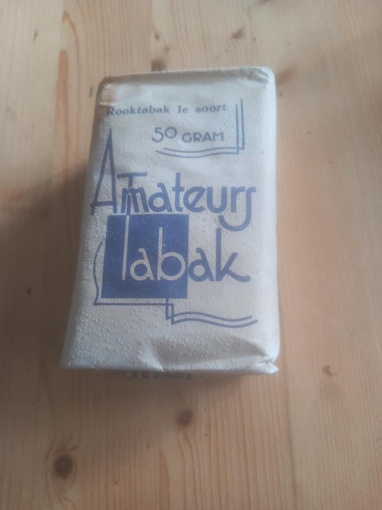Pakje amateur rooktabak  50 gram wo2 surrogaat, Ophalen of Verzenden, Gebruikt, Tabaksdoos of Verpakking