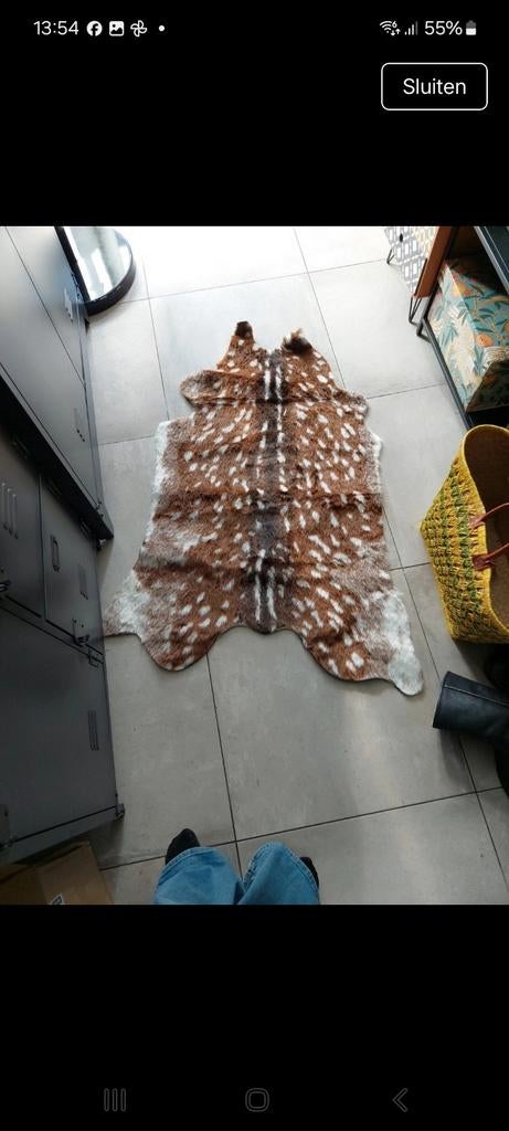 Imitatiebont herten kleedje., Ophalen of Verzenden, Gebruikt, Rechthoekig, 50 tot 100 cm