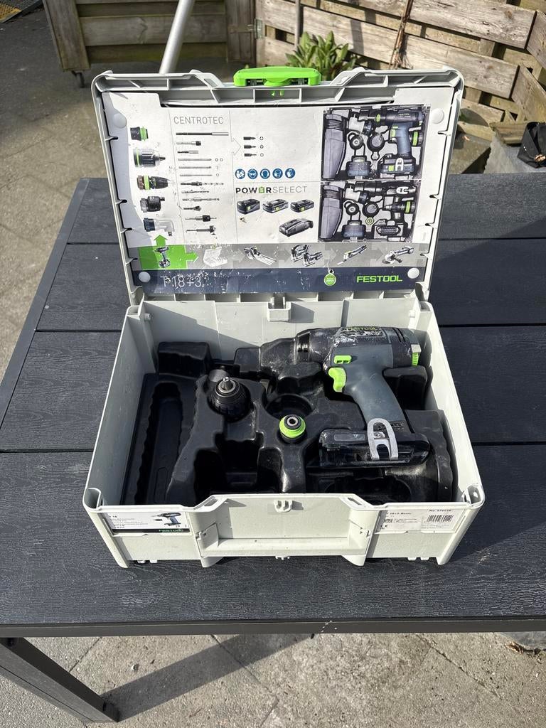 Festool T 18 Accu-schroefboormachine, Ophalen of Verzenden, Zo goed als nieuw, Boor- en Schroefmachine, Variabele snelheid