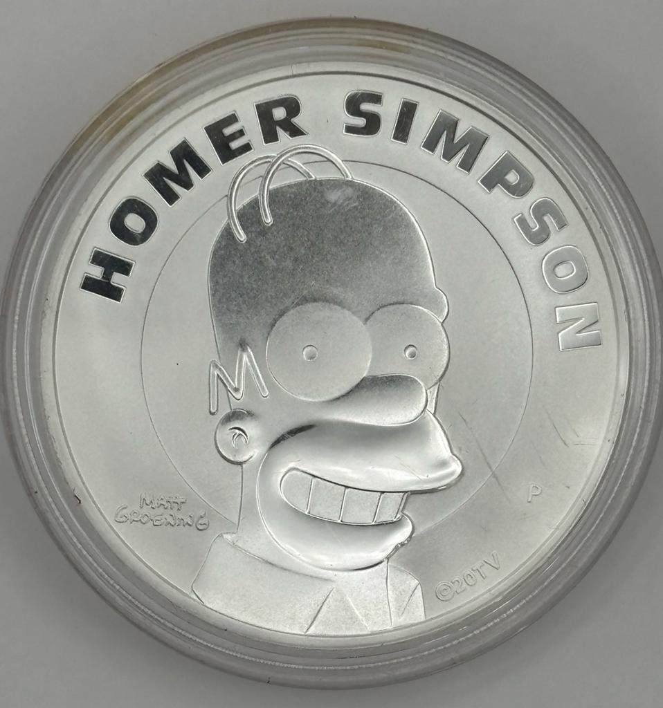 1oz Homer Simpson 2022 - zilver tuvalu perth mint, Ophalen of Verzenden, Zilver
