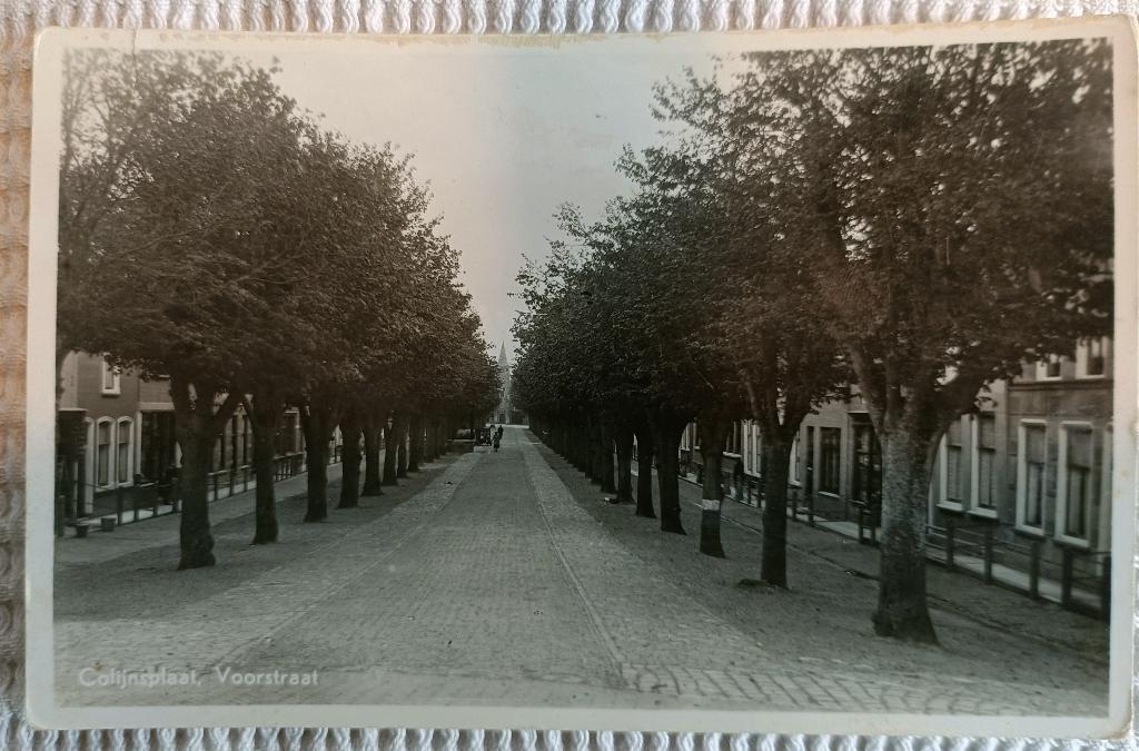 Colijnsplaat Voorstraat oude fotokaart, Ophalen of Verzenden, 1920 tot 1940, Gelopen, Zeeland