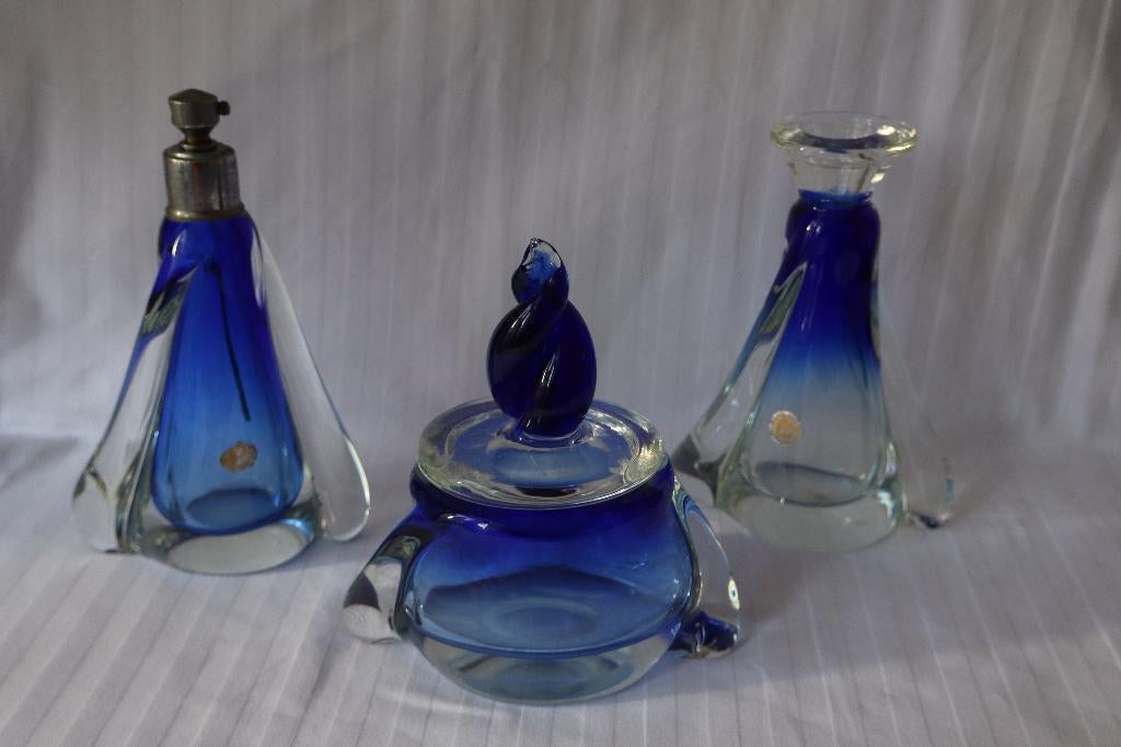 Vintage Murano Cesare Toso kaptafel set c 1960, gemerkt, Antiek en Kunst, Ophalen of Verzenden
