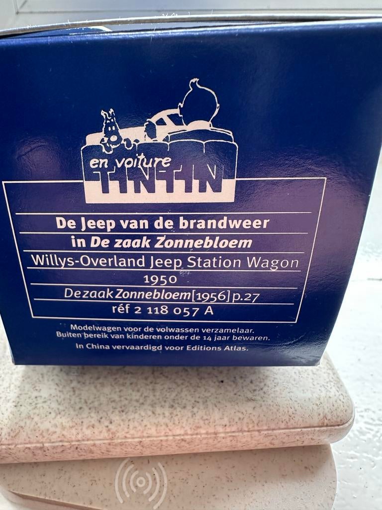 Kuifje Willys-Overland Jeep Station Wagon 1950, Verzamelen, Ophalen of Verzenden, Kuifje, Zo goed als nieuw, Beeldje of Figuurtje