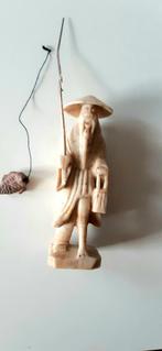 Klein chinees beeldje van visser m vis ca 1900 steatiet gaaf, Ophalen of Verzenden