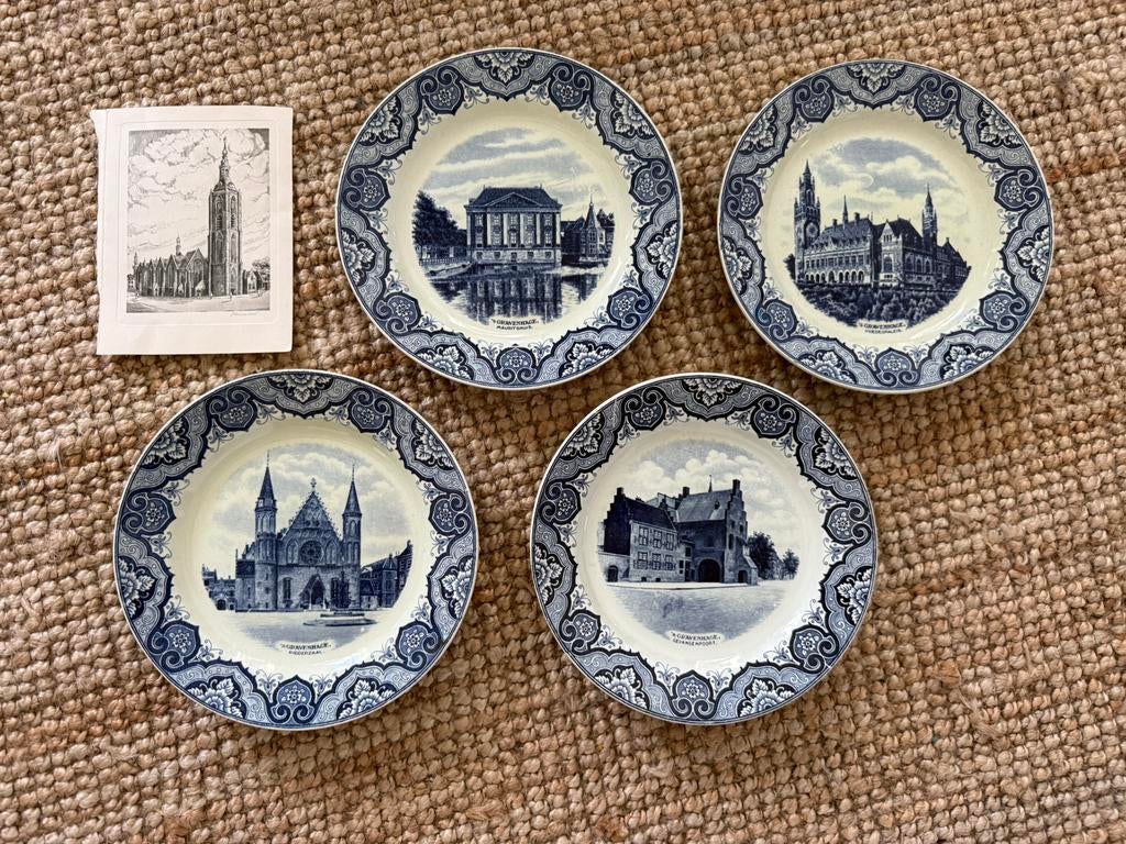 4 stuks wandborden Den Haag “Mooi Nederland”, Ophalen of Verzenden