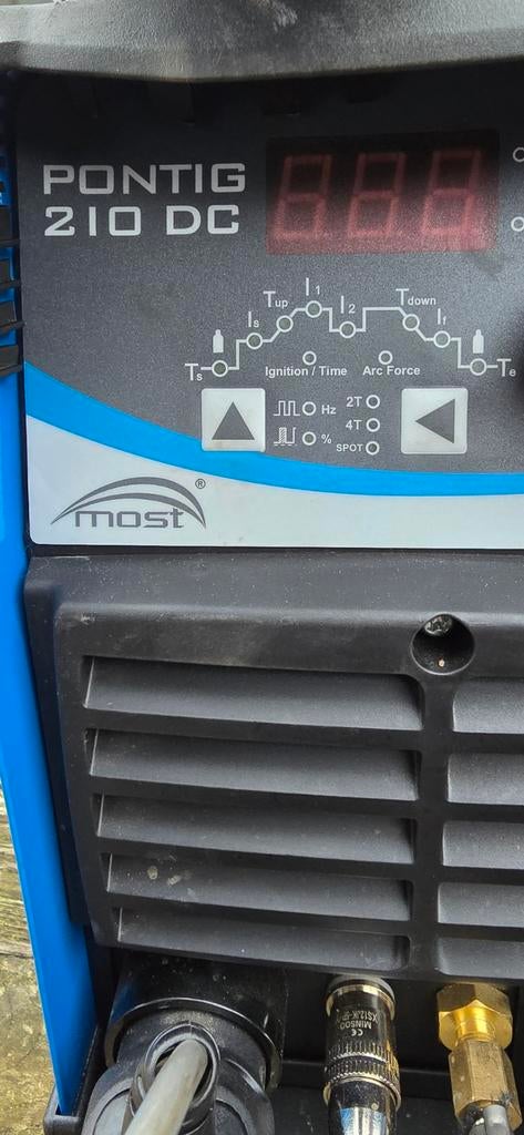 Tig lasapparaat most pontig 210dc, Doe-het-zelf en Verbouw, Gereedschap | Lasapparaten, Ophalen, Zo goed als nieuw, Minder dan 150 ampère