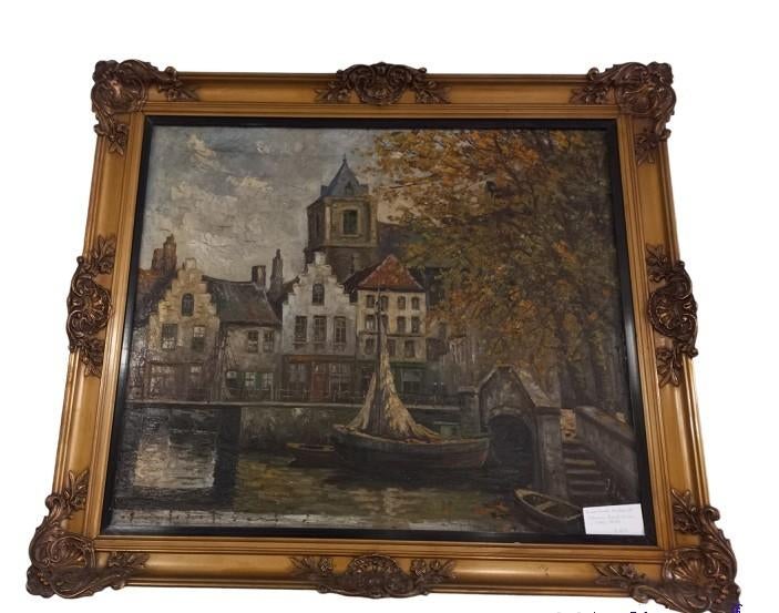 Nederlands stadsaanzicht Johannes Karel Leurs (1865-1938), Ophalen