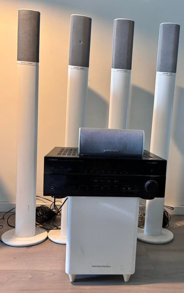 Yamaha HTR-4065 AV Receiver met Harman Kardon speakers 5.1, Ophalen, Gebruikt, Yamaha, 60 tot 120 watt
