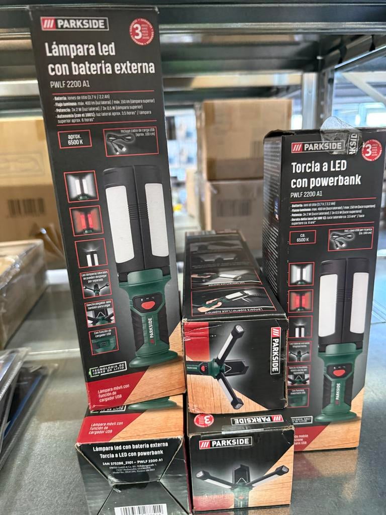 Parkside Gereedschap: LED lamp, digitale meter, pluggen, Ophalen of Verzenden, Nieuw