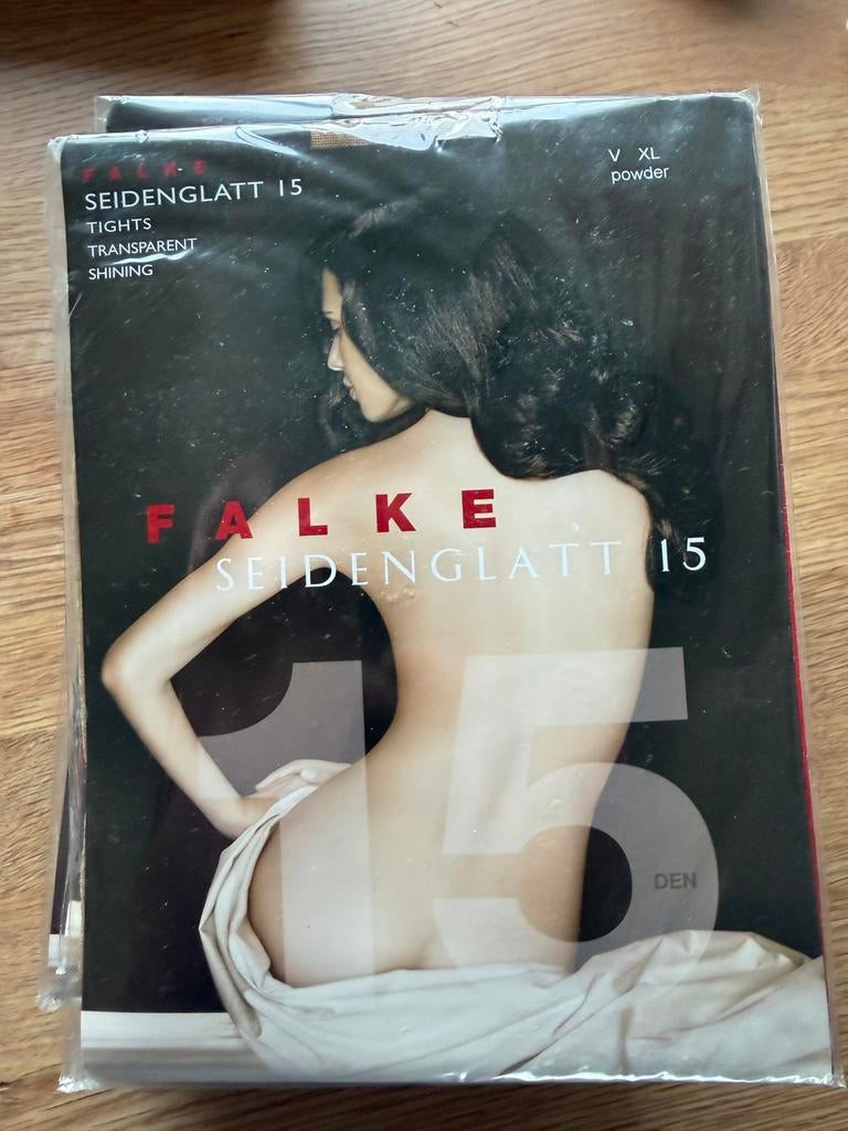Falke Seidenglatt 15 Den Panty - Powder/Golden - Nieuw, Beige, Nieuw, Overige maten, Ophalen of Verzenden