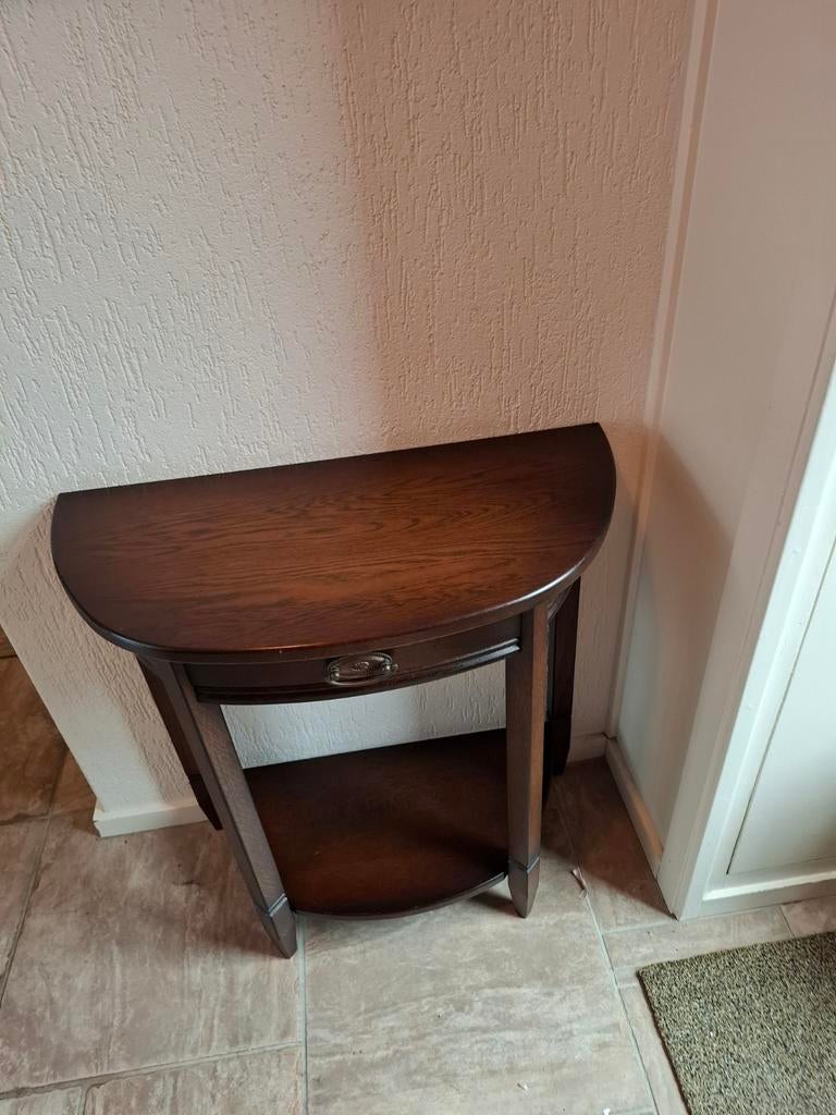 Tafeltjes met bij passende spiegel voor in hal, Huis en Inrichting, Tafels | Sidetables, Ophalen, Zo goed als nieuw, 25 tot 50 cm