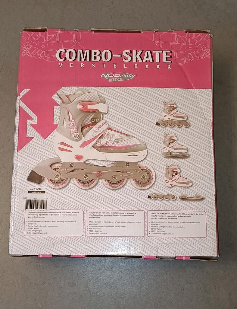 Nijdam Combo-Skate verstelbaar, Sport en Fitness, Skeelers, Ophalen of Verzenden