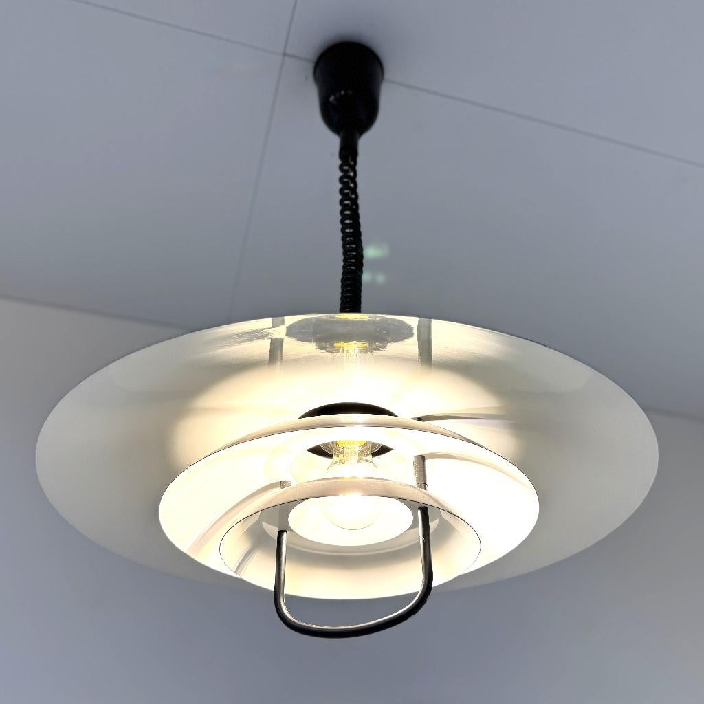 Vintage schalenlamp in Scandinavische stijl, Massive, Huis en Inrichting, Lampen | Hanglampen, Vintage, M, Ophalen of Verzenden