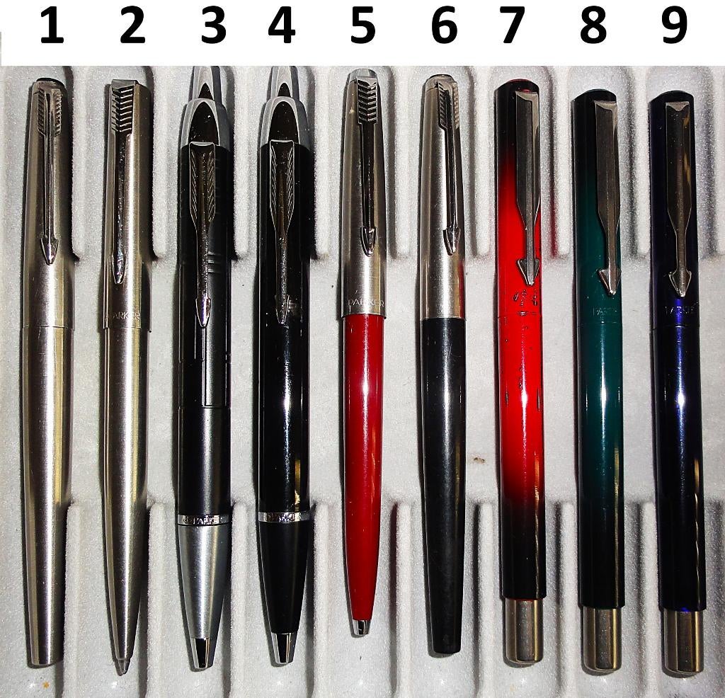 9 X  DIVERSE MODELLEN VAN PARKER, Verzamelen, Pennenverzamelingen, Ophalen of Verzenden, Zo goed als nieuw, Overige typen, Parker