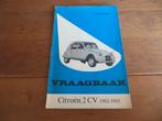 Vraagbaak Citroen 2CV AZ-serie , 2CV AZU/AZUL bestel 1962-63, Auto diversen, Handleidingen en Instructieboekjes, Ophalen of Verzenden