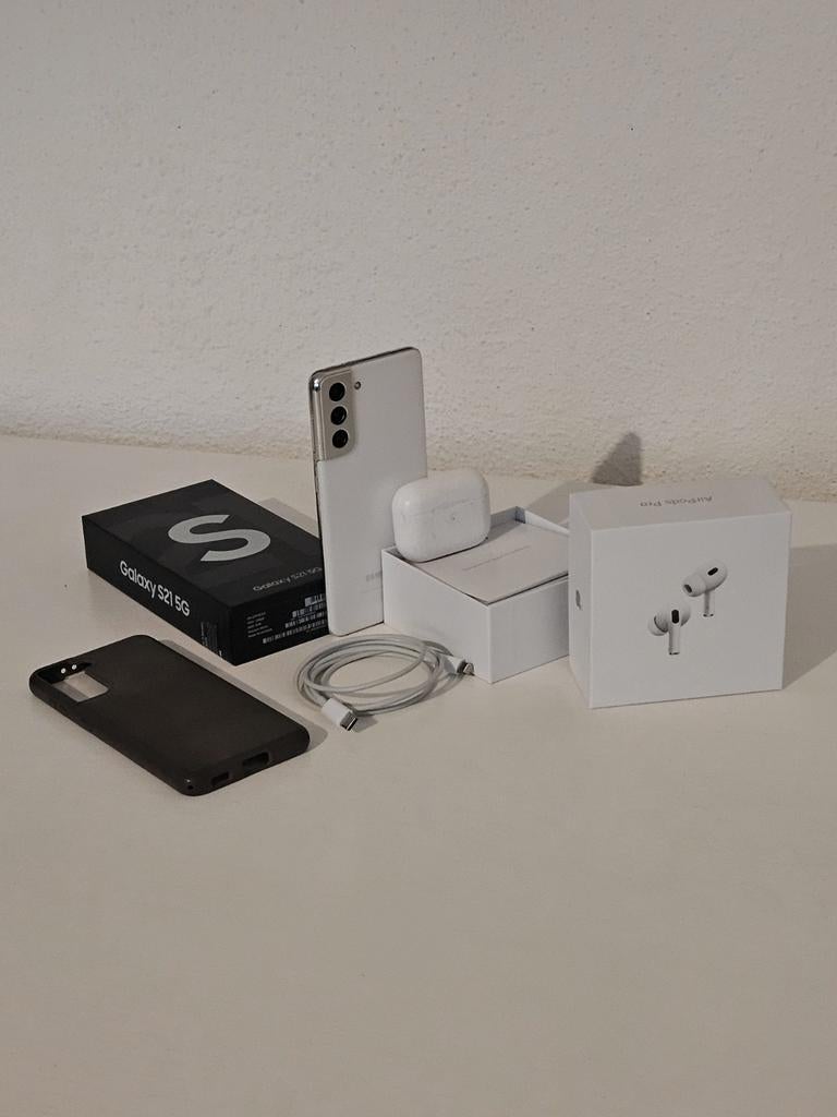 Samsung Galaxy S21 5G + AirPods Pro 2!, Ophalen of Verzenden, Zo goed als nieuw, Overige typen, Samsung