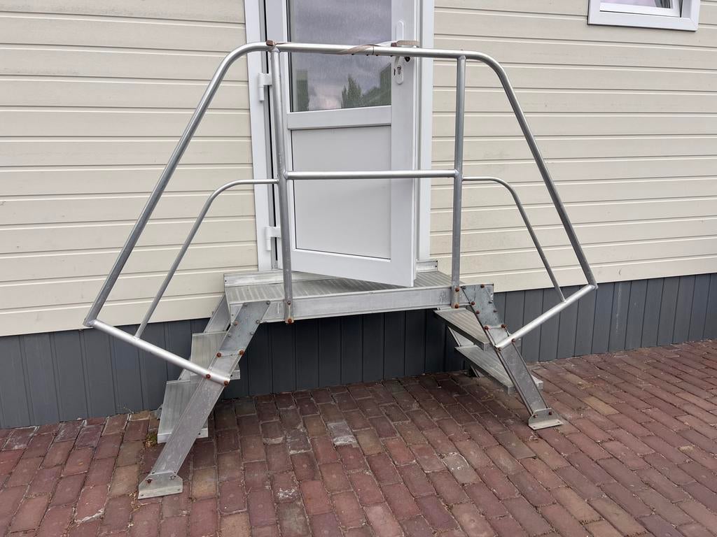 Chalet opstap hoog stawagen stacaravan aluminium trap, Caravans en Kamperen, Caravan accessoires, Ophalen, Gebruikt
