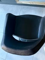 Zwarte kappersstoel, Huis en Inrichting, Ophalen, Gebruikt, Zwart, Leer