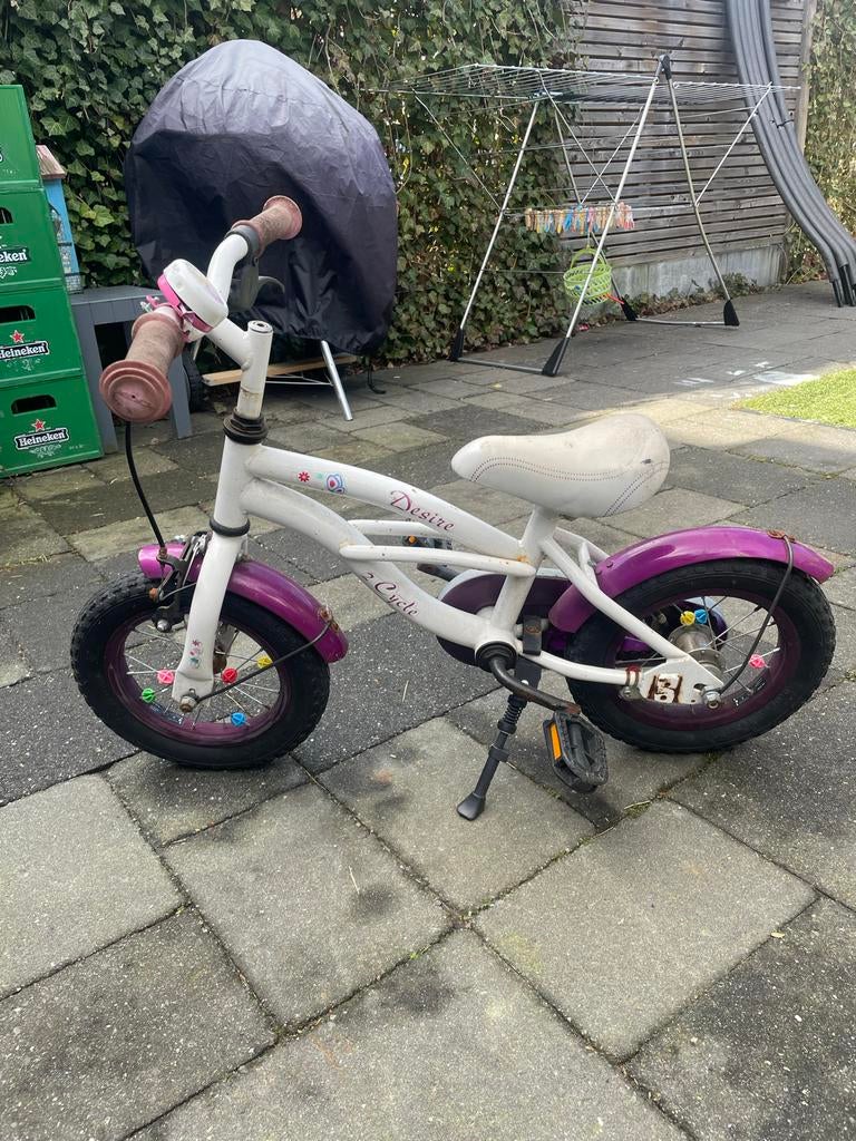 17 inch meisjesfiets Desire, Fietsen en Brommers, Ophalen of Verzenden, Gebruikt, 16 tot 20 inch, Zijwieltjes