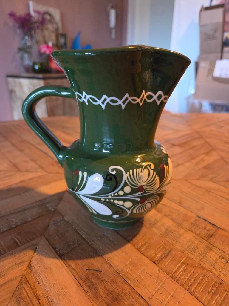 Hongaars boerenbont schenkkan, Antiek en Kunst, Ophalen of Verzenden