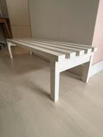 Wit houten bankje, Huis en Inrichting, Krukjes, Ophalen, Gebruikt, Hout