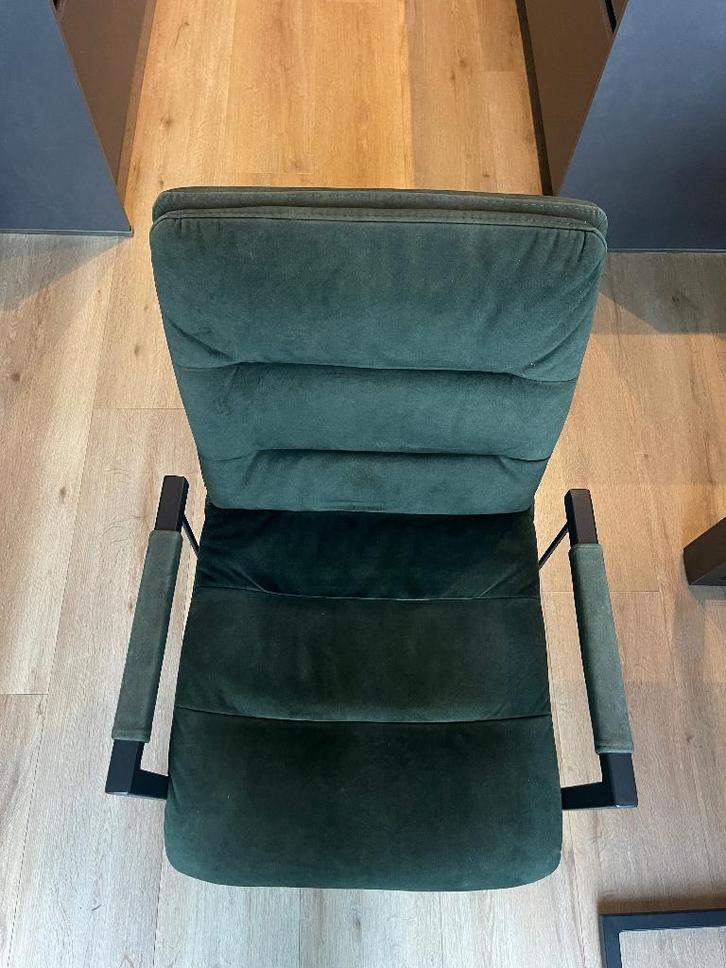 Zitmaxx 4 eetkamer stoelen groene stof, Huis en Inrichting, Stoelen, Zo goed als nieuw, Vier, Stof, Overige kleuren, Ophalen of Verzenden