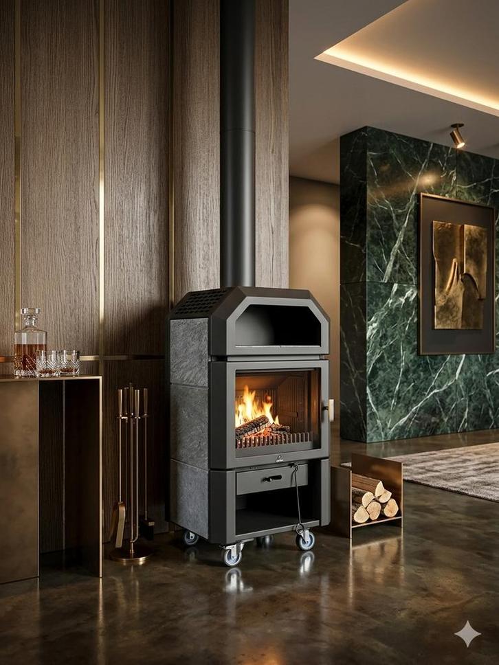 Barbas Eco 100 Houtkachel speksteen, Huis en Inrichting, Kachels, Gebruikt, Vrijstaand, Houtkachel, Hout, Ophalen of Verzenden