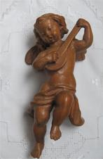 Antieke houten putti - engel, Ophalen of Verzenden