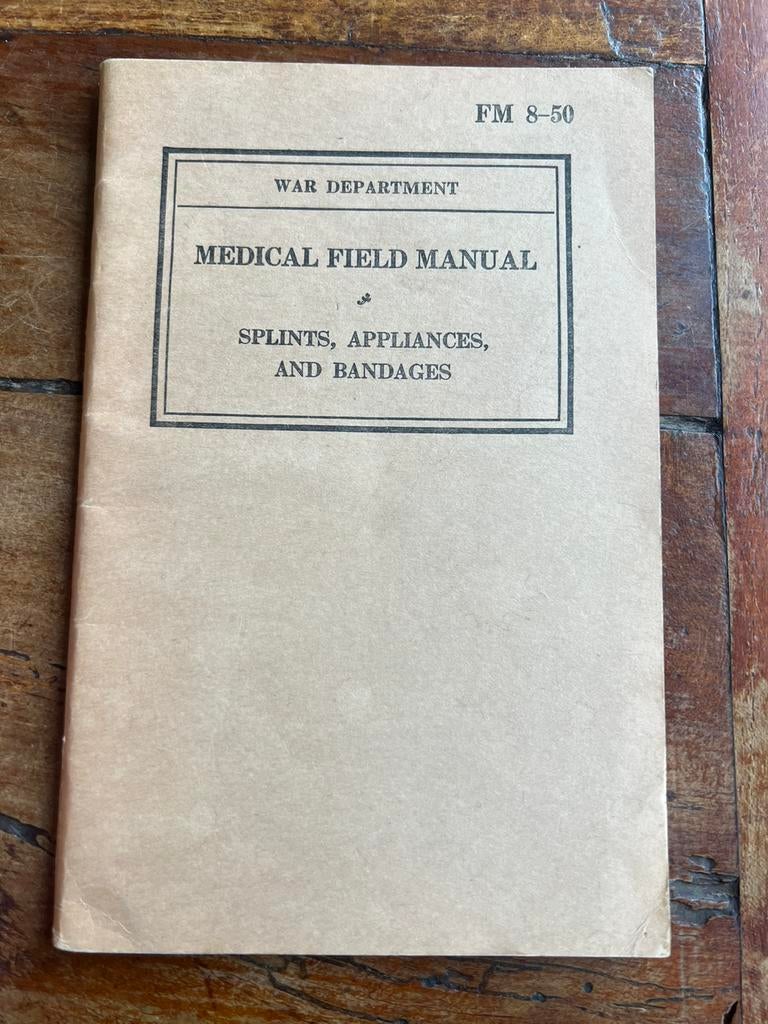 WO2 Amerikaans First Aid Voorschrift Spalk Verband etc 1940, Verzamelen, Militaria | Tweede Wereldoorlog, Amerika, Ophalen of Verzenden