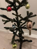 5 oude vintage Ajeko glazen kerstballen, olijf, Ophalen of Verzenden, Gebruikt