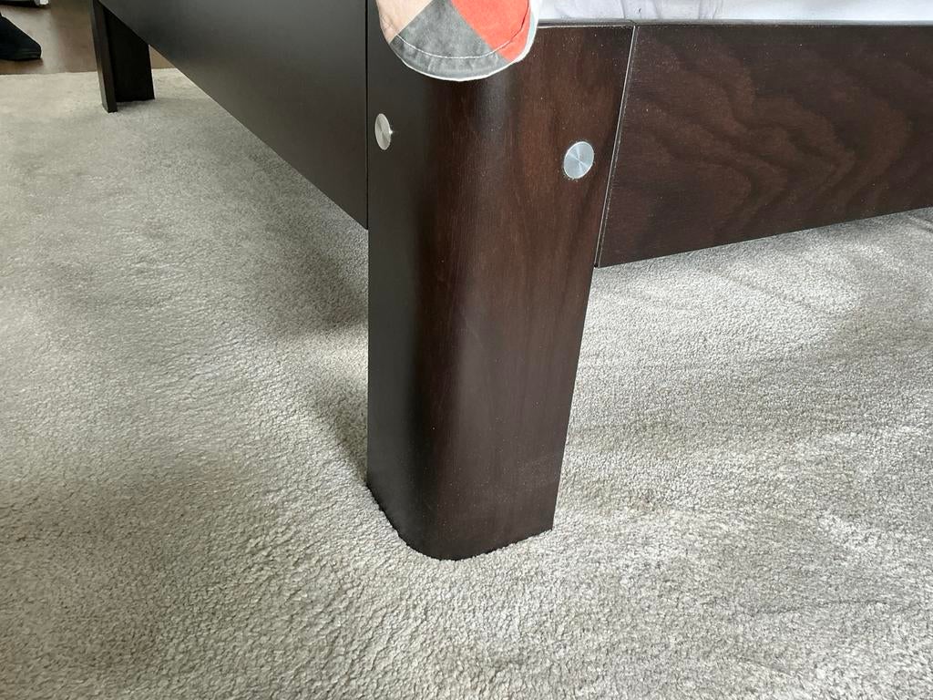 Auping Auronde 160 x 200 wenge (bruin) kleurig., Ophalen, Gebruikt, Bruin, Tweepersoons