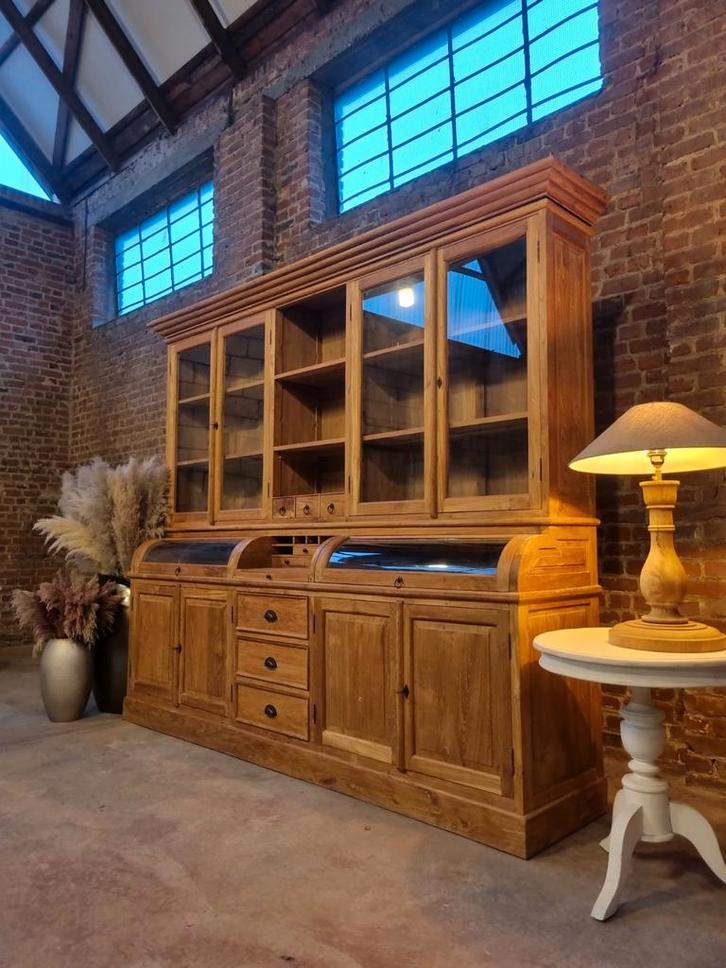Teak buffetkast/grutterskast GRATIS LEVERING, Huis en Inrichting, Kasten | Roldeurkasten en Archiefkasten, Zo goed als nieuw, 200 cm of meer