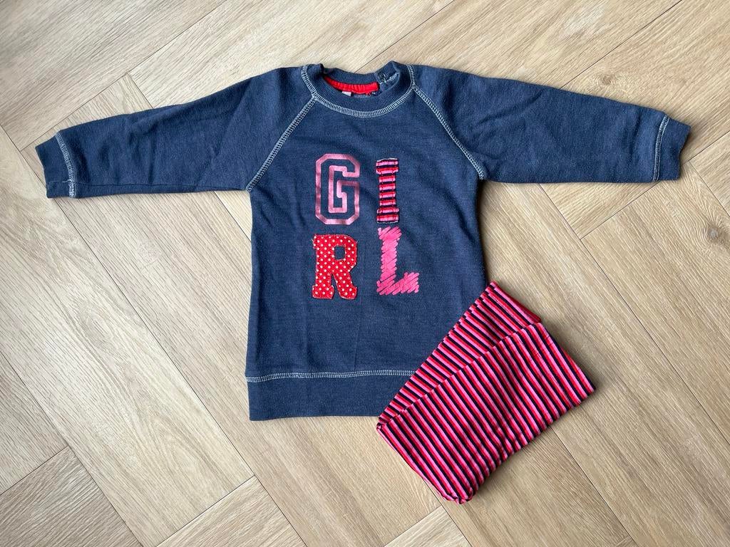 Sweatjurk met bijpassende legging, maat 86, Kinderen en Baby's, Babykleding | Maat 86, Ophalen of Verzenden, Gebruikt, Meisje