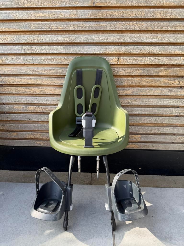 Bobike kinderfietszitjes (voor- en achterzitje), Fietsen en Brommers, Fietsaccessoires | Fietsstoeltjes, Ophalen, Gebruikt, Voetsteuntjes