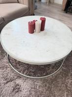 Richmond marmeren salontafel, Huis en Inrichting, Tafels | Salontafels, Ophalen, 50 tot 100 cm, Rond, Zo goed als nieuw