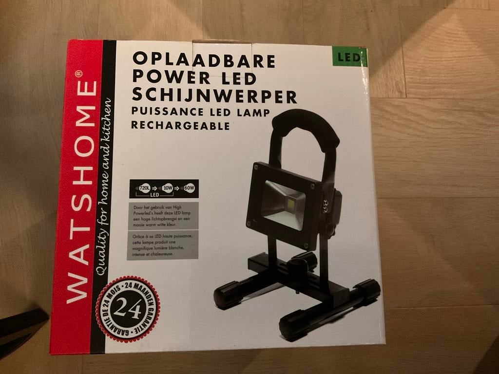 Oplaadbare Power LED Schijnwerper - 720 Lumen, Ophalen of Verzenden, Nieuw, Minder dan 50 watt, Overige typen