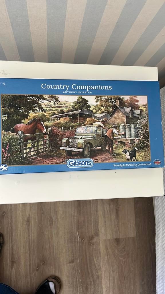 Gibsons puzzel 636 st MIST 1 stukje, Ophalen of Verzenden, 500 t/m 1500 stukjes, Zo goed als nieuw