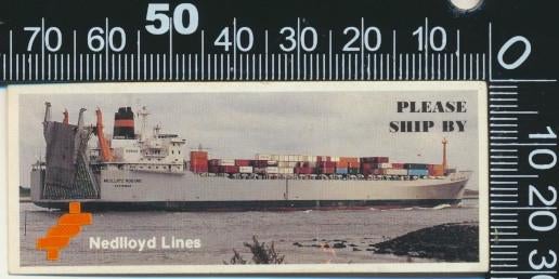 Sticker: Nedlloyd Lines - Please ship me, Ophalen of Verzenden, Zo goed als nieuw, Bedrijf of Vereniging