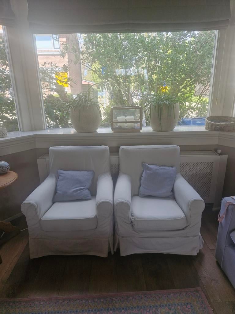 2x IKEA Jennylund fauteuils met fris gewassen hoezen, Ophalen, Gebruikt, 75 tot 100 cm, Klassiek, Tijdloos