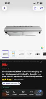 Inventum AKO6012RVS Onderbouw Afzuigkap 60 cm, Onderbouw afzuigkap, Nieuw, Ophalen of Verzenden, Inbouw