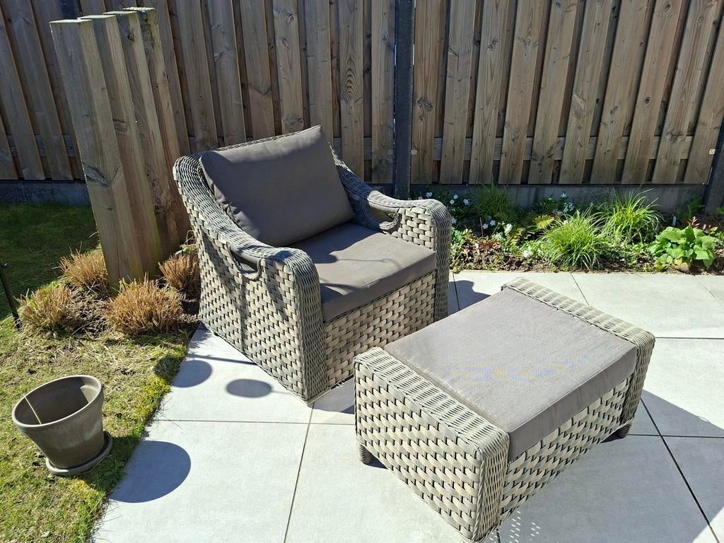 Comfortabele Tuin Loungeset met All Weather Kussens, Tuin en Terras, Tuinsets en Loungesets, Ophalen, 5 zitplaatsen, Gebruikt