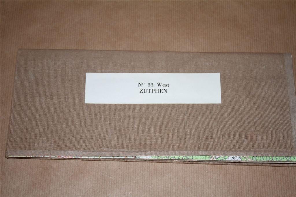 Oude stafkaart op linnen - Zutphen West - 1976, Boeken, Atlassen en Landkaarten, Ophalen of Verzenden, 1800 tot 2000, Nederland