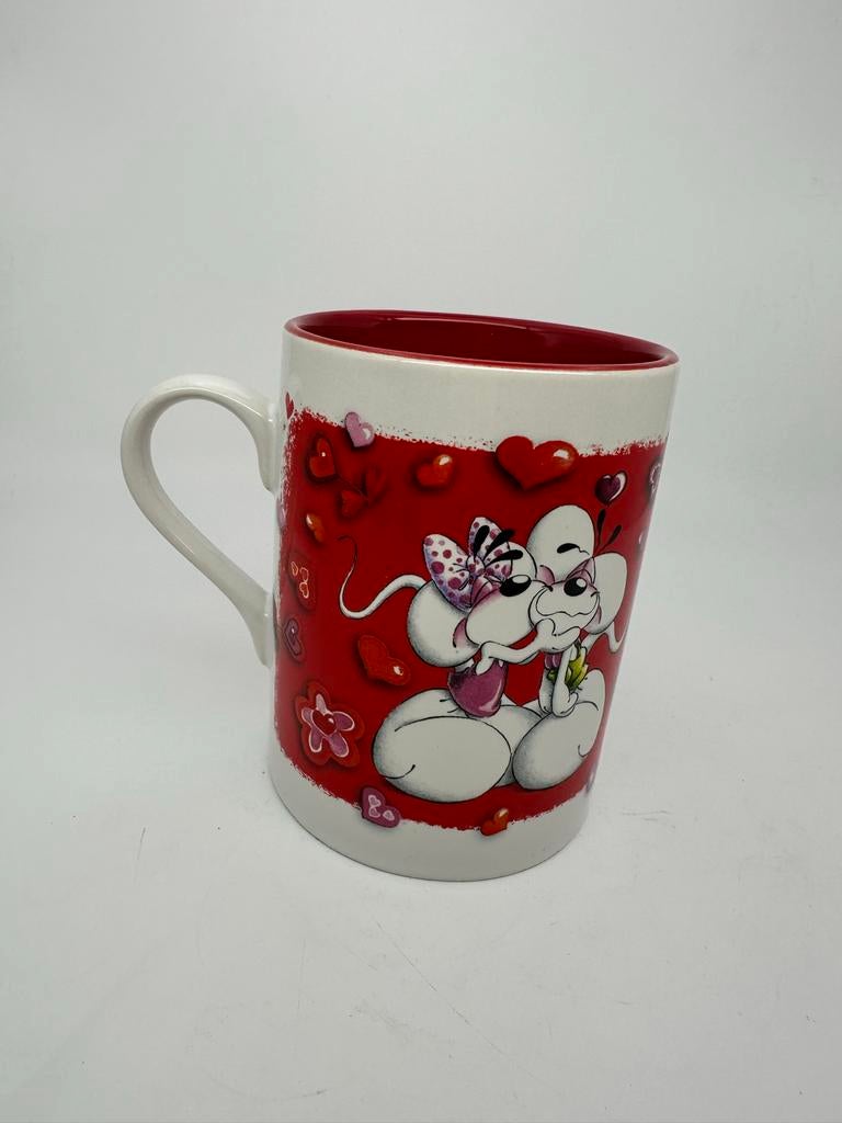 Diddl mok met Diddlina en hartjes, Ophalen of Verzenden, Diddlina, Gebruikt, Servies